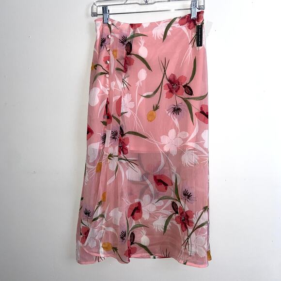 Leith Maxi Skirt Women Size Small Floral Flowy Pink NWT * - Picture 8 of 8